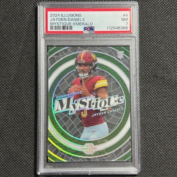 Panini Other - 2024 Illusions Jayden Daniels Mystique Emerald Rookie RC #4 PSA 7 NM Commanders